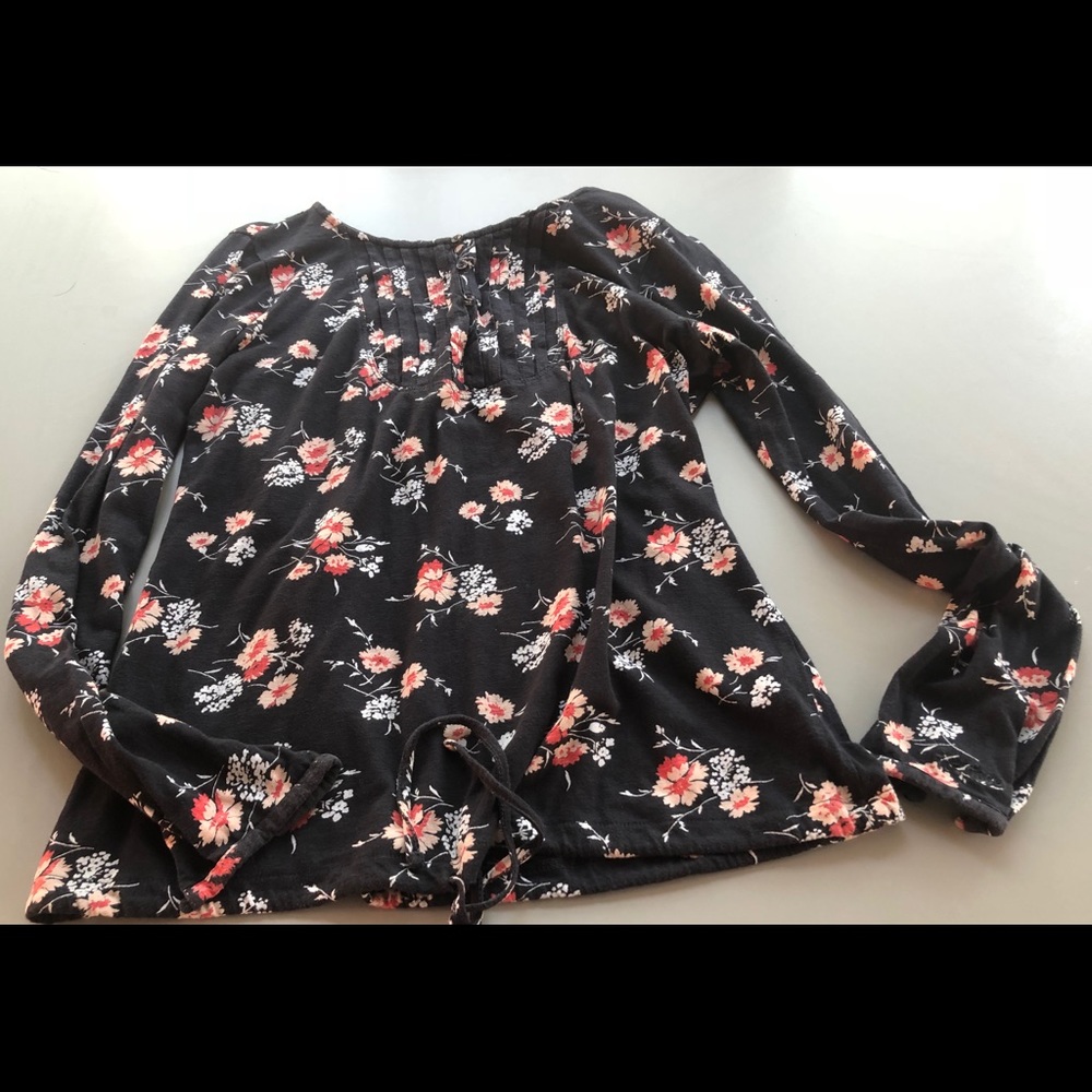 Fat Face Black Floral Shirt 12